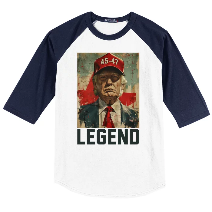 45 47 Donald Trump 2024 Legend Vintage Baseball Sleeve Shirt