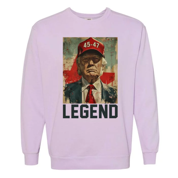 45 47 Donald Trump 2024 Legend Vintage Garment-Dyed Sweatshirt