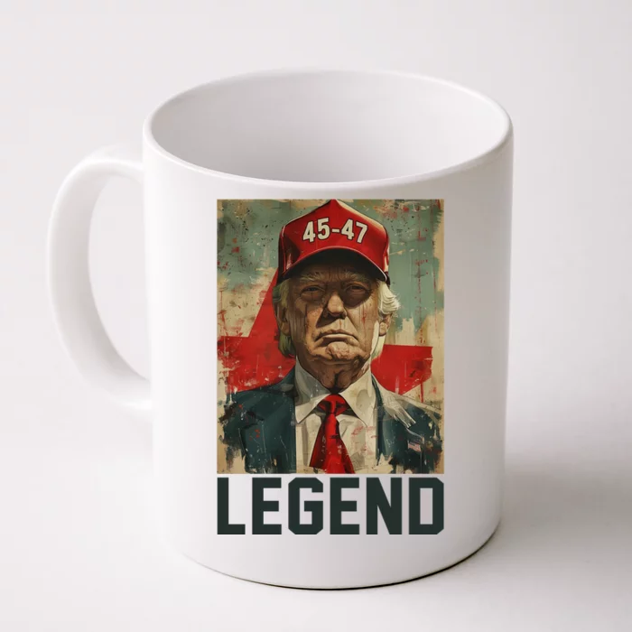 45 47 Donald Trump 2024 Legend Vintage Front & Back Coffee Mug