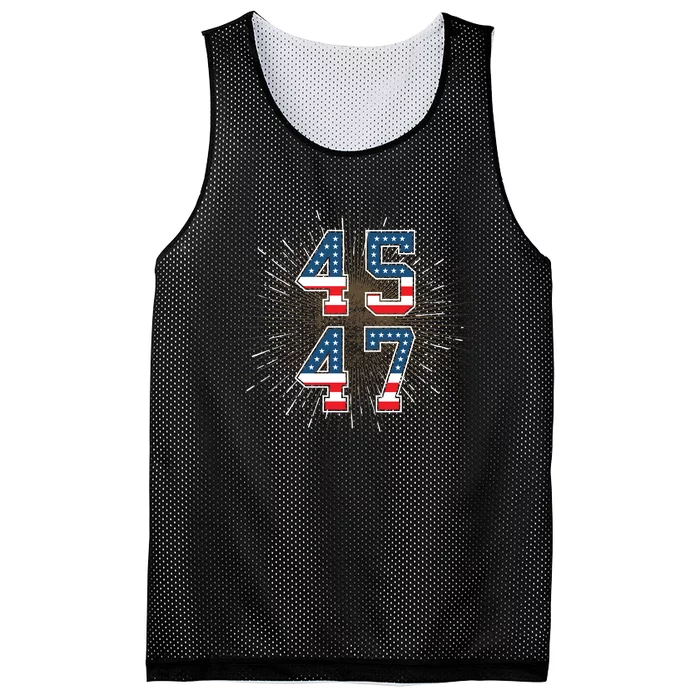 45 47 President Trump 2024 The Return Mesh Reversible Basketball Jersey Tank