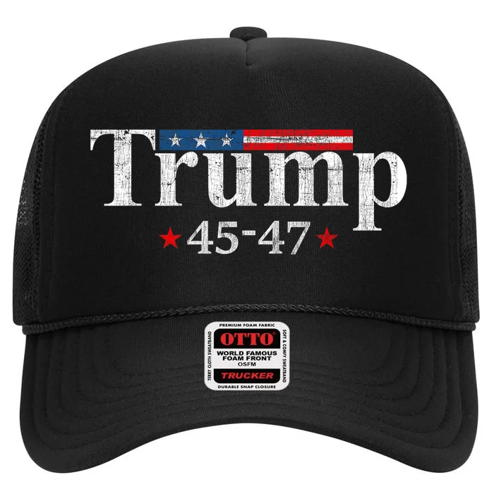 45 47 Trump High Crown Mesh Trucker Hat