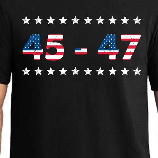 45 47 Trump 2024 T Shirt Support Donald Trump Pajama Set