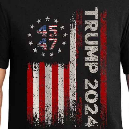 45 47 Trump 2024 American Flag Pajama Set