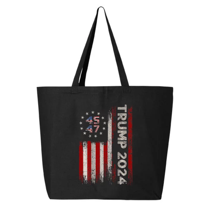 45 47 Trump 2024 American Flag 25L Jumbo Tote