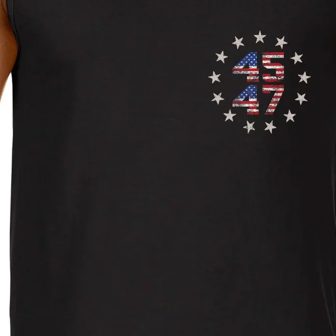 45 47 Trump 2024 American Flag Front And Back Front & Back Comfort Colors® Tank Top