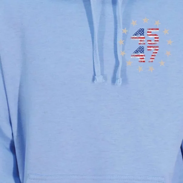 45 47 Trump 2024 American Flag Front And Back Front & Back Unisex Surf Hoodie