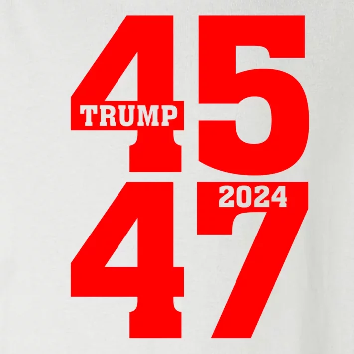 45 47 Trump 2024 Funny Trump 2024 Toddler Long Sleeve Shirt