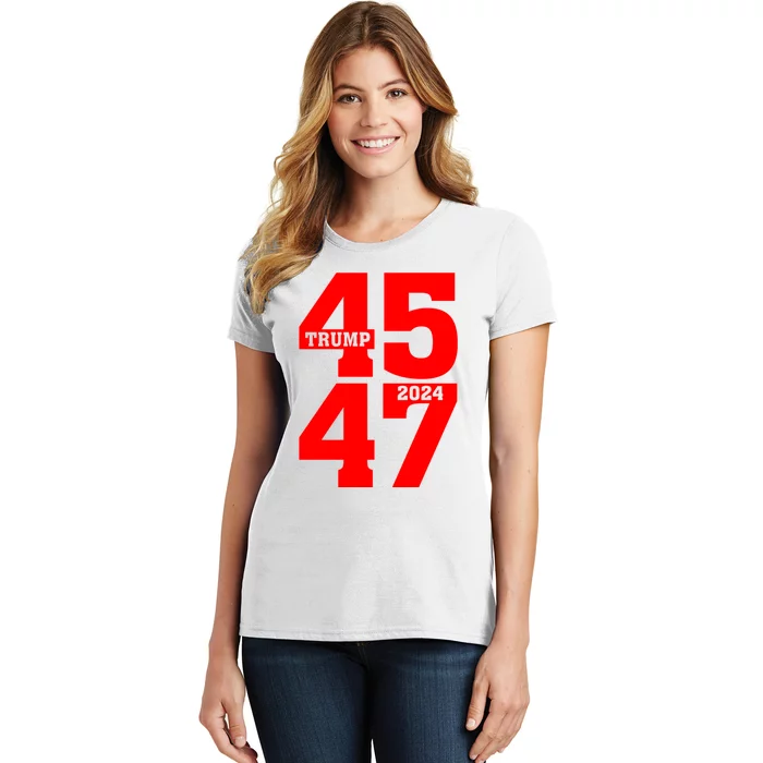 45 47 Trump 2024 Funny Trump 2024 Women's T-Shirt