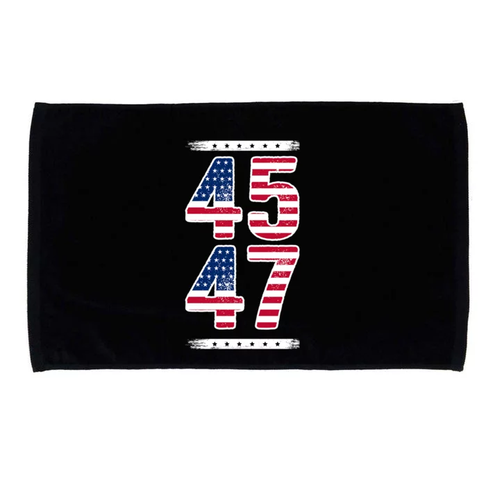 45 47 Trump Vintage Usa Flag 2024 Microfiber Hand Towel