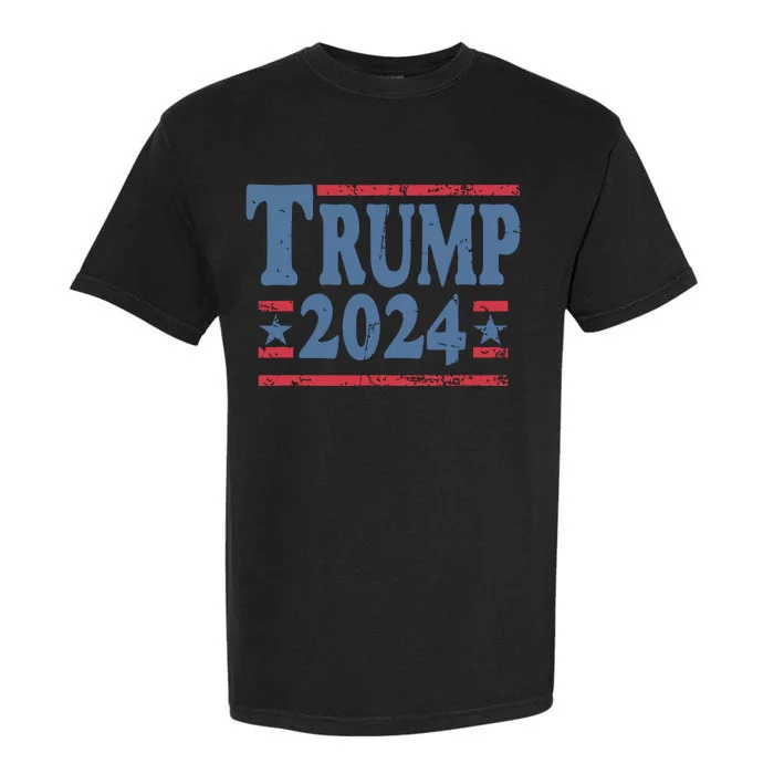 45 47 Trump 2024 American Flag Garment-Dyed Heavyweight T-Shirt