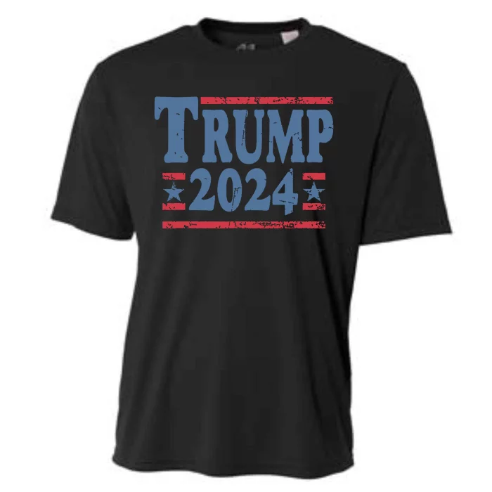 45 47 Trump 2024 American Flag Cooling Performance Crew T-Shirt