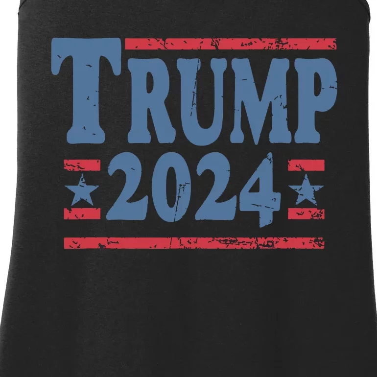 45 47 Trump 2024 American Flag Ladies Essential Tank