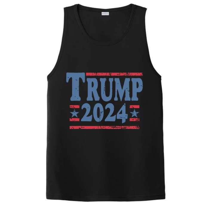 45 47 Trump 2024 American Flag Performance Tank