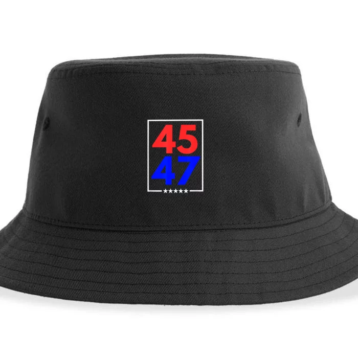 45 47 Trump 2024 Trendy Sustainable Bucket Hat