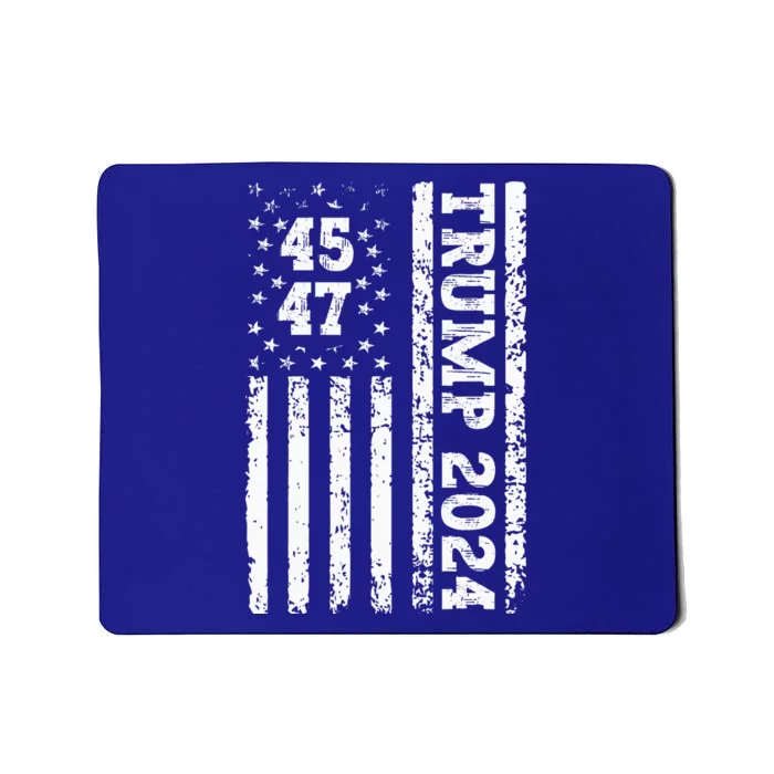 45 47 Trump 2024 American Flag Mousepad