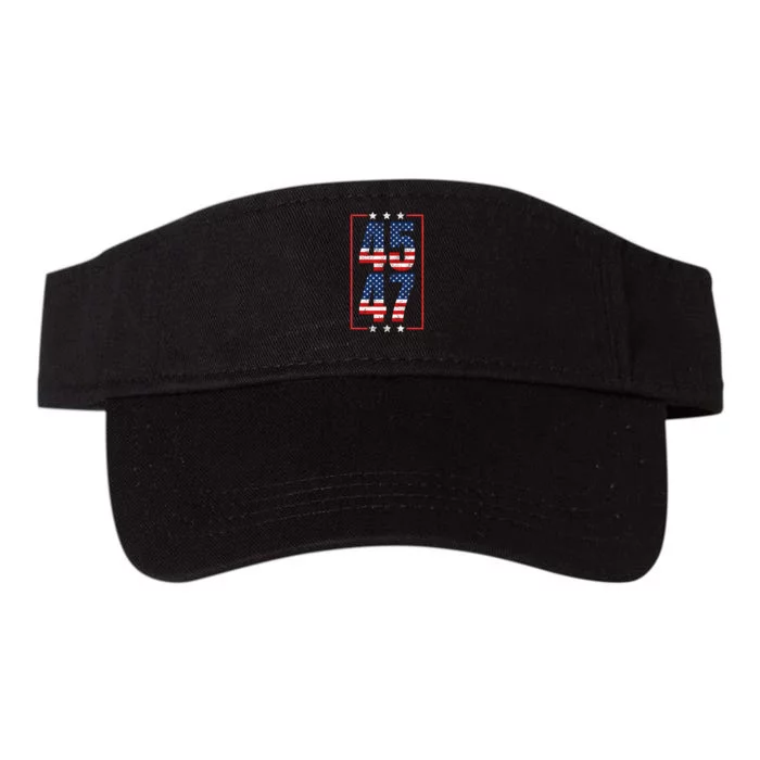 45 47 Trump 2024 President Trump 2024 American Flag Valucap Bio-Washed Visor