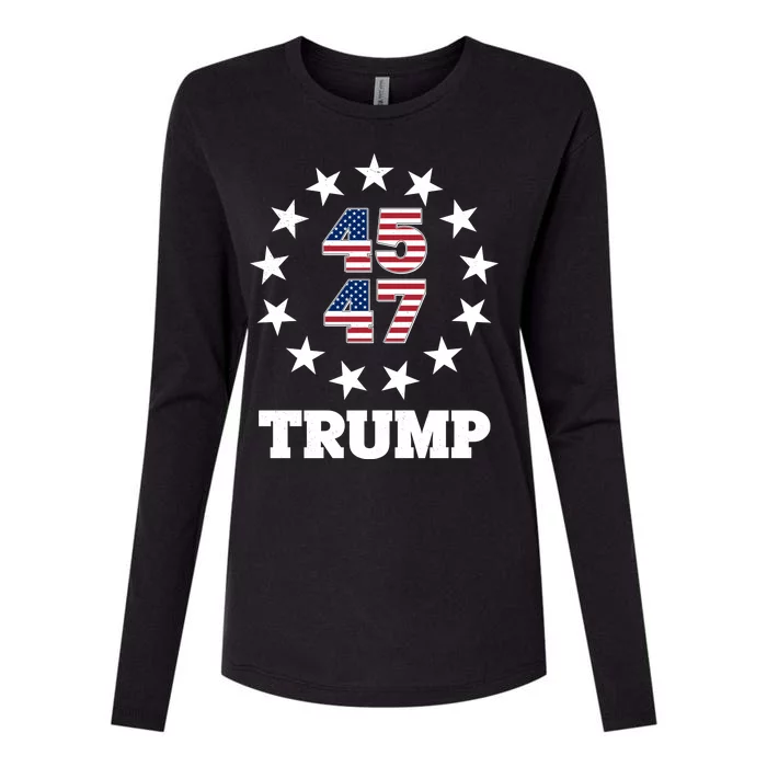 45 47 Trump Womens Cotton Relaxed Long Sleeve T-Shirt