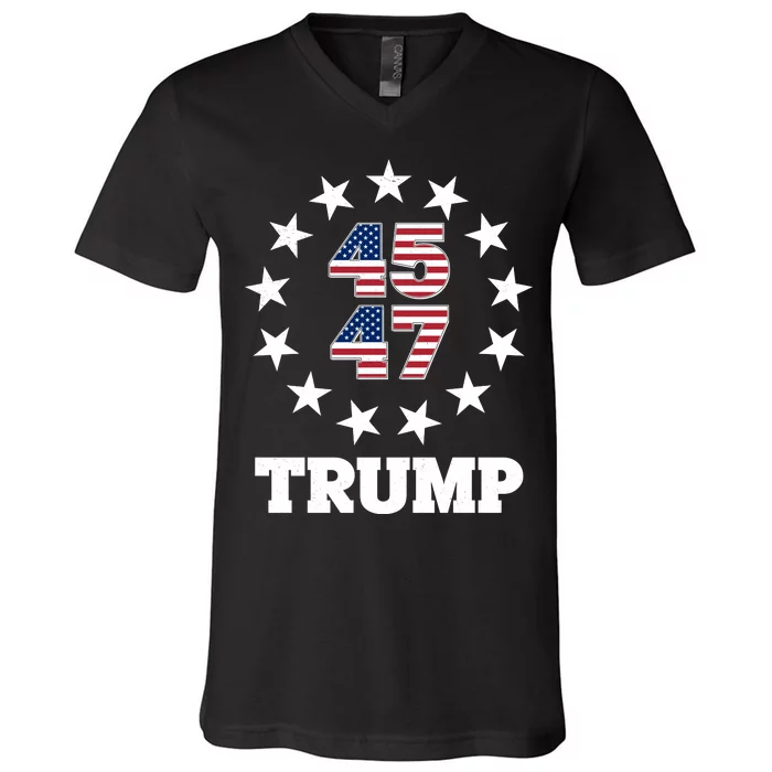 45 47 Trump V-Neck T-Shirt