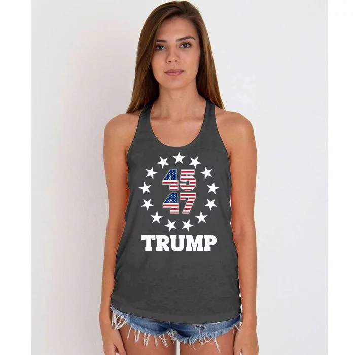 45 47 Trump Women's Knotted Racerback Tank