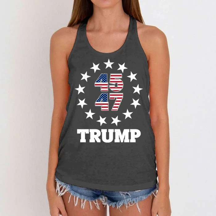 45 47 Trump Women's Knotted Racerback Tank