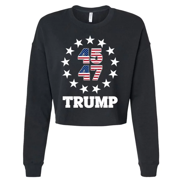 45 47 Trump Cropped Pullover Crew