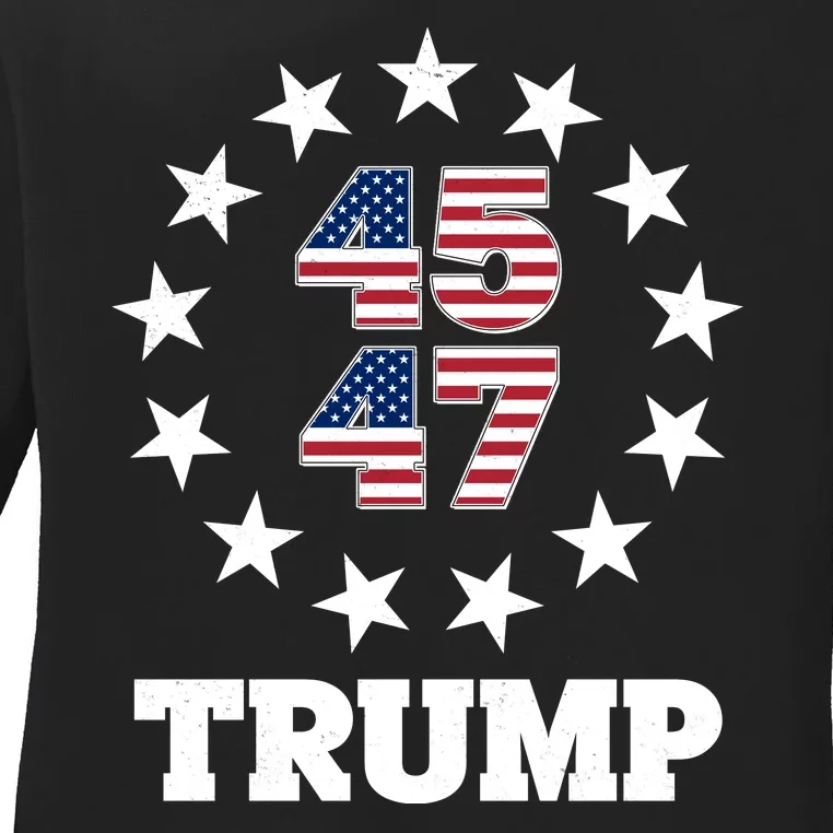 45 47 Trump Ladies Long Sleeve Shirt