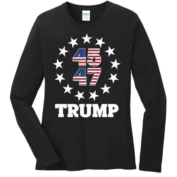 45 47 Trump Ladies Long Sleeve Shirt