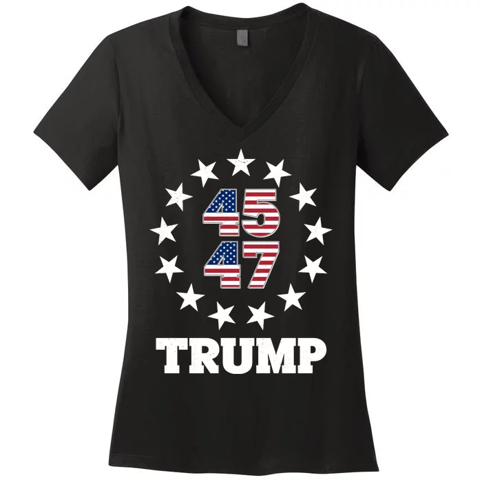 45 47 Trump Women's V-Neck T-Shirt