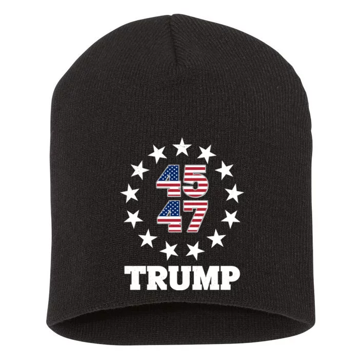 45 47 Trump Short Acrylic Beanie