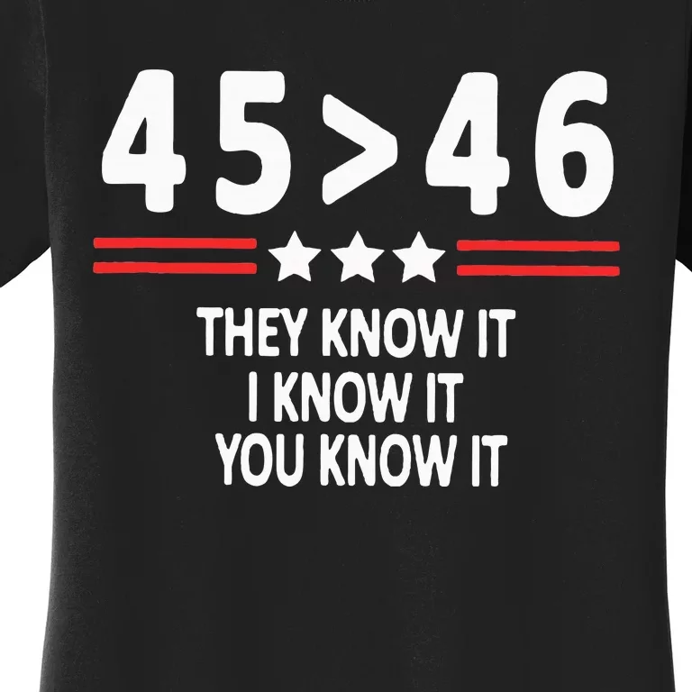 45 46 They Know It I Know It You Know It Women's T-Shirt