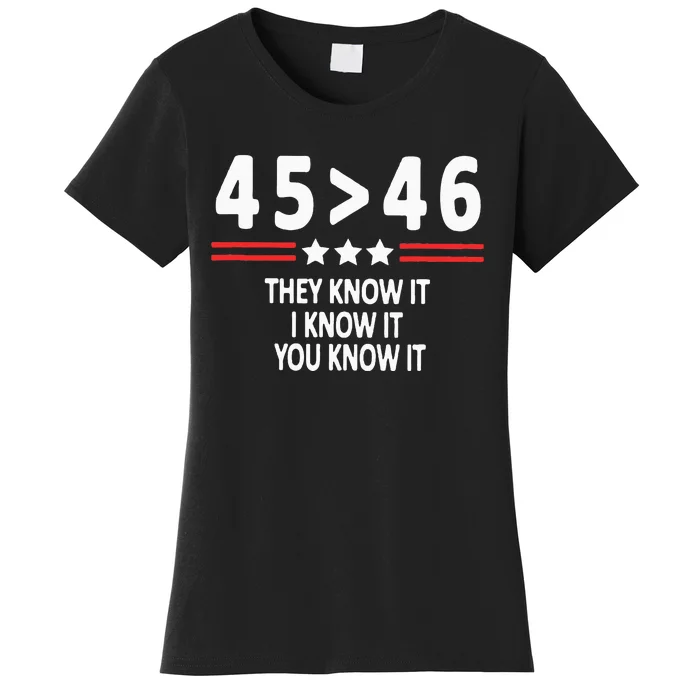 45 46 They Know It I Know It You Know It Women's T-Shirt