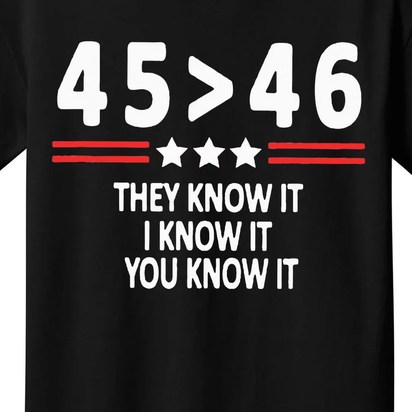 45 46 They Know It I Know It You Know It Kids T-Shirt