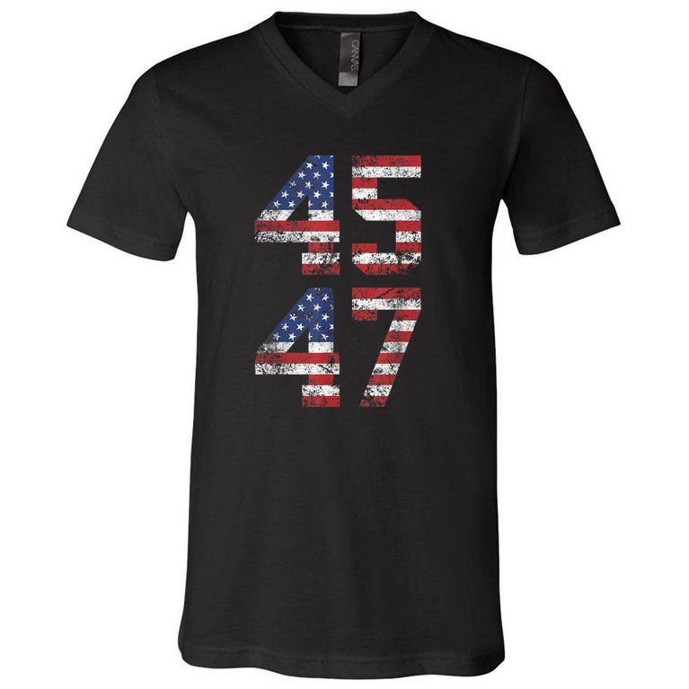 45 47 Trump 2024 V-Neck T-Shirt