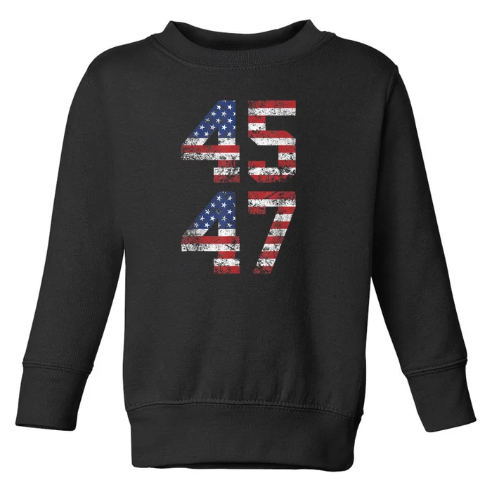 45 47 Trump 2024 Toddler Sweatshirt