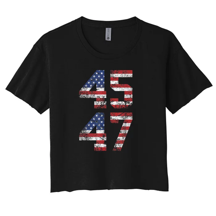 45 47 Trump 2024 Women's Crop Top Tee