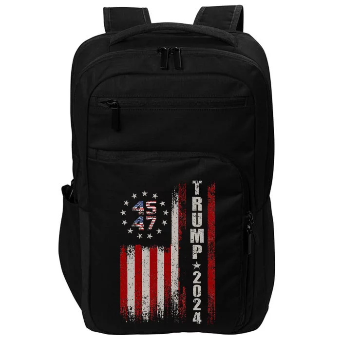 45 47 Trump 2024 American Flag Impact Tech Backpack