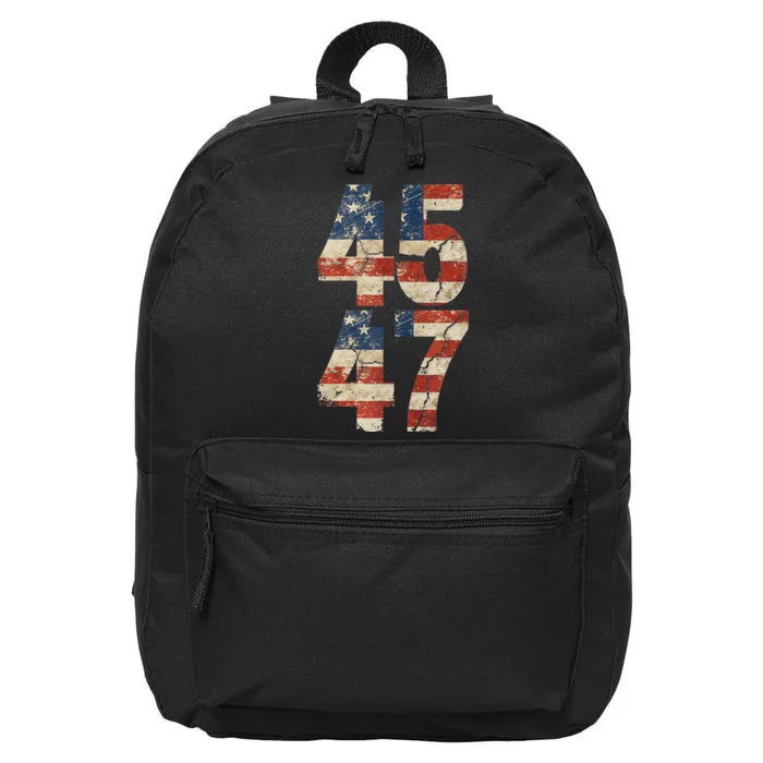 45 47 Trump 2024 Save America Again Take America Back 16 in Basic Backpack