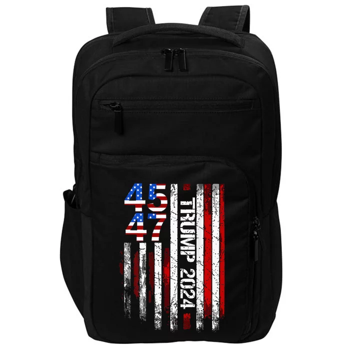 45 47 Trump 2024 American Flag Impact Tech Backpack