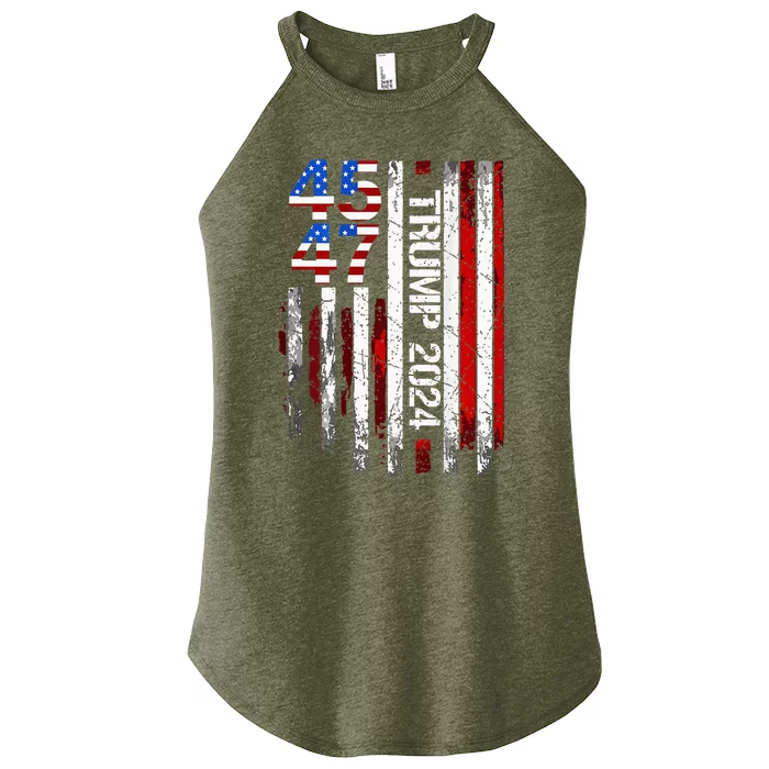 45 47 Trump 2024 American Flag Women’s Perfect Tri Rocker Tank