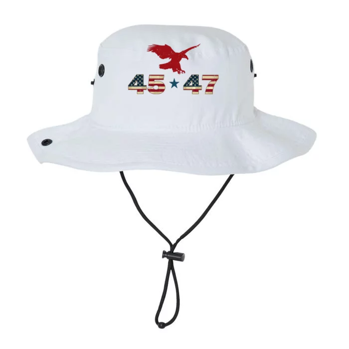 45 47 Trump 2024 President Election Patriotic Eagle Usa Flag Legacy Cool Fit Booney Bucket Hat