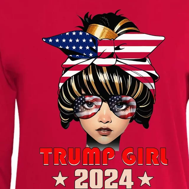 45 47 Trump Girl 2024 Womens Cotton Relaxed Long Sleeve T-Shirt