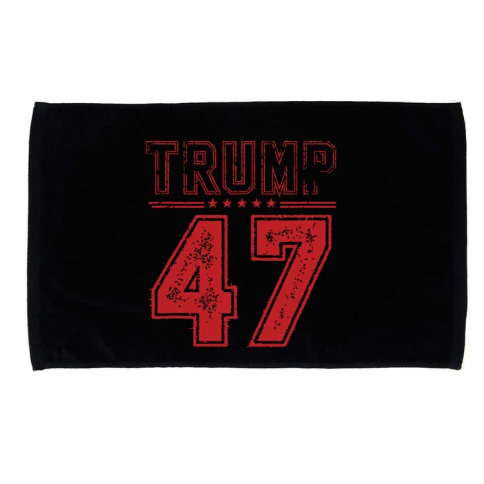 45 47 Trump Vintage American Flag Trump 2024 Microfiber Hand Towel