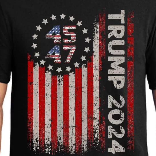 45 47 Trump 2024 American Flag Pajama Set