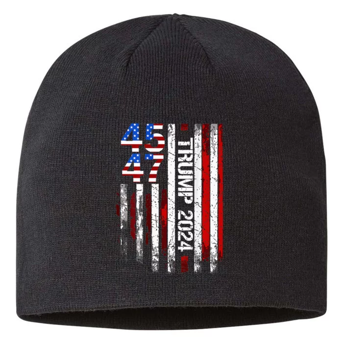 45 47 Trump 2024 American Flag 8 1/2in Sustainable Knit Beanie