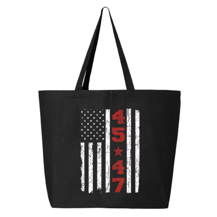 45 47 Trump Vintage Usa Flag 2024 President Election Politic 25L Jumbo Tote