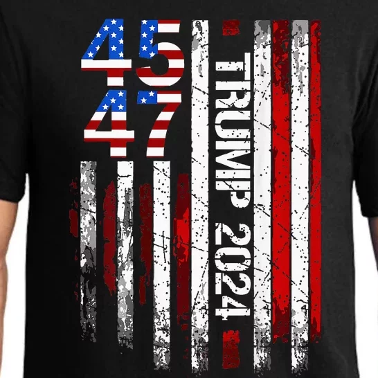 45 47 Trump 2024 American Flag Pajama Set