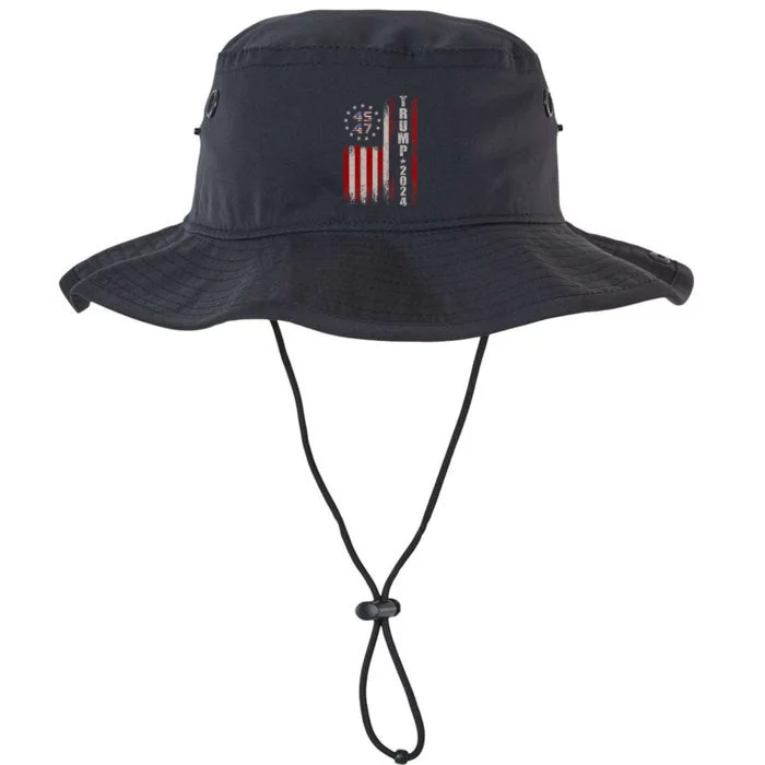 45 47 Trump 2024 American Flag Legacy Cool Fit Booney Bucket Hat