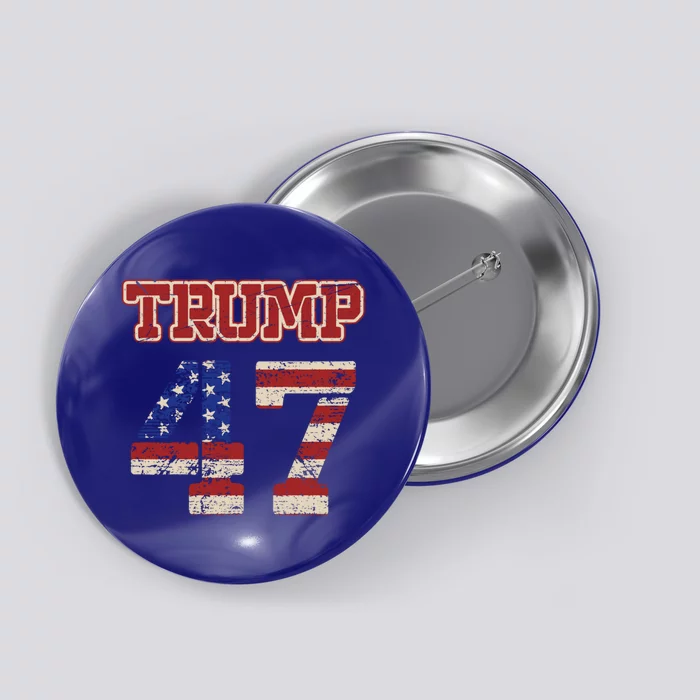 45 47 Trump 2024 American Flag Cute Gift Button