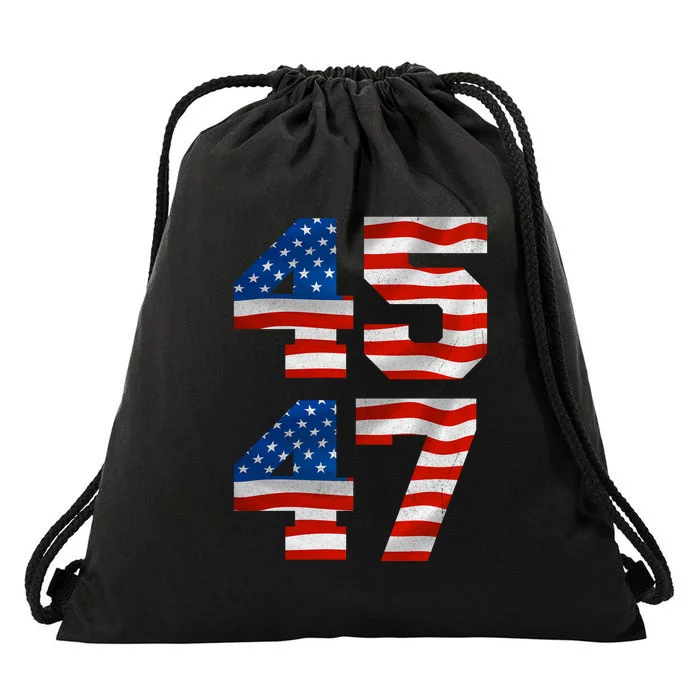 45 47 Trump 2024 Drawstring Bag