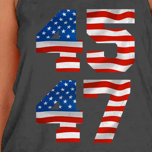 45 47 Trump 2024 Women's Knotted Racerback Tank